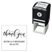 Tampon Auto-encreur Lovely Moderne Calligraphie Mariage Merci (En situation)