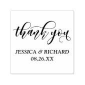 Tampon Auto-encreur Lovely Moderne Calligraphie Mariage Merci (Design)