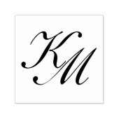 Tampon Auto-encreur Loyalty Card Business Initial Monogram Script Logo (Design)