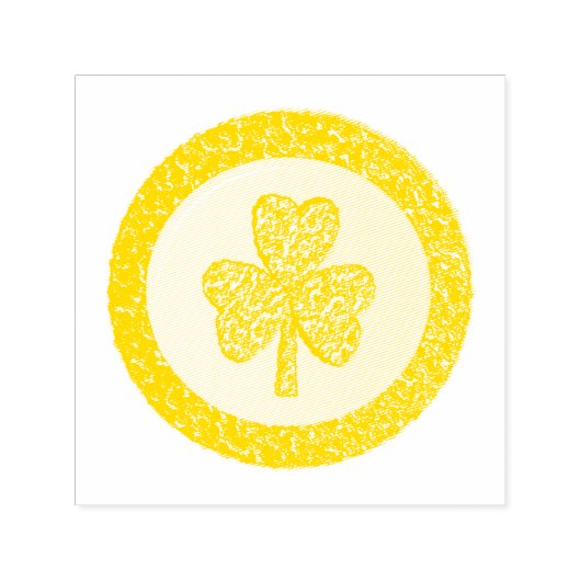 Tampon Auto-encreur Lucky Irish Shamrock Gold Coin (Design)