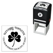 Tampon Auto-encreur Lucky Shamrock #4P Nom Adresse de retour (En situation)