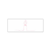 Tampon Auto-encreur lumière de bougie à dessin manuel (Design)