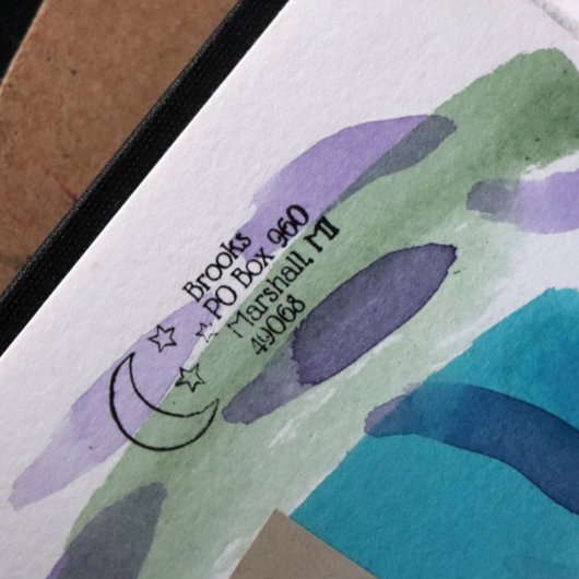 Tampon Auto-encreur Lune et étoiles