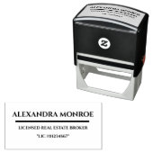 Tampon Auto-encreur Luxury Real Estate Name – Minimal Professional  (En situation)