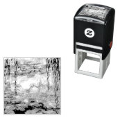 Tampon Auto-encreur Lys d'eau rose Monet (En situation)