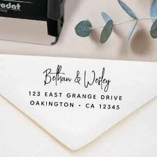 Tampon Auto-encreur M. et Mme Nom Adresse Mariage Adresse de retour