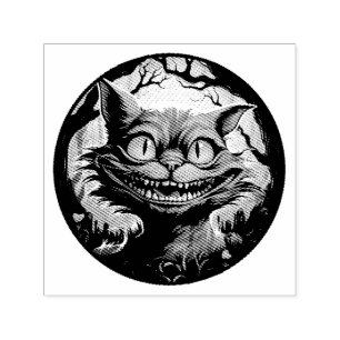 Tampon Auto-encreur Mad Cheshire Cat Alice au Pays des merveilles