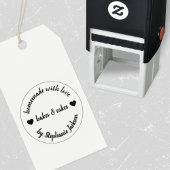 Tampon Auto-encreur Made with love | Homemade Baking Modern Heart