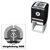 Tampon Auto-encreur Magdeburg, DDR, Magdeburg, Allemagne (Ossi) (En situation)