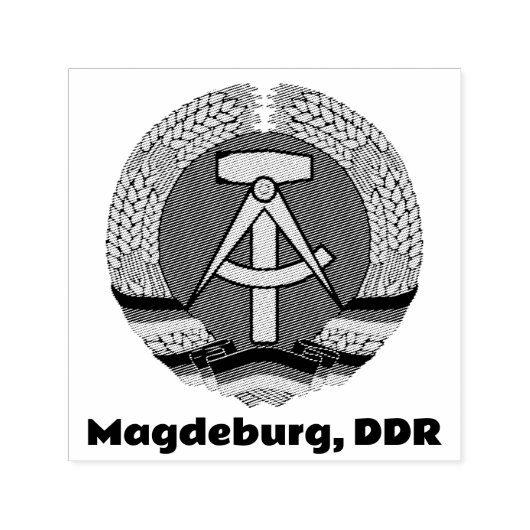 Tampon Auto-encreur Magdeburg, DDR, Magdeburg, Allemagne (Ossi) (Design)