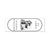 Tampon Auto-encreur Magique Assistant Ex Libris Bibliothèque Bookplate (Design)