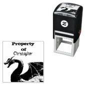 Tampon Auto-encreur Magique Mythique Dragon Propriété De (En situation)