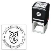 Tampon Auto-encreur Magnifique Chouette de travail Enseignants personn (En situation)