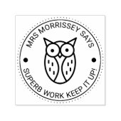 Tampon Auto-encreur Magnifique Chouette de travail Enseignants personn (Design)