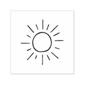 Tampon Auto-encreur main de lumière du soleil (Design)