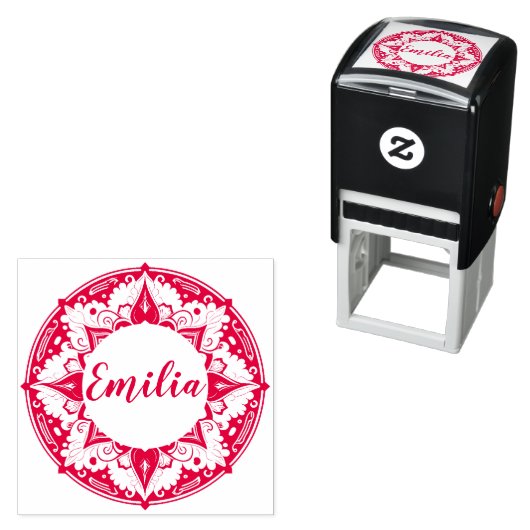 Tampon Auto-encreur Mandala (En situation)