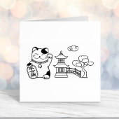 Tampon Auto-encreur Maneki Neko Japonais Chat chanceux