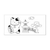Tampon Auto-encreur Maneki Neko Japonais Chat chanceux (Design)