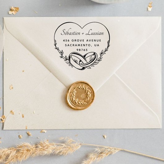 Tampon Auto-encreur Mariage à l'américaine moderne