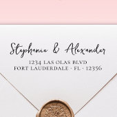 Tampon Auto-encreur Mariage Adresse de retour Script manuscrit moderne