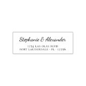 Tampon Auto-encreur Mariage Adresse de retour Script moderne (Design)