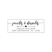 Tampon Auto-encreur Mariage Adresse de retour Script simple moderne (Design)