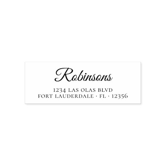 Tampon Auto-encreur Mariage Adresse de retour Signature moderne Autopr (Design)