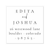 Tampon Auto-encreur Mariage de calligraphie chic de couple Adresse de  (Design)