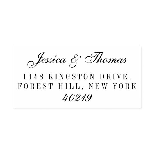 Tampon Auto-encreur Mariage de script élégant (Design)