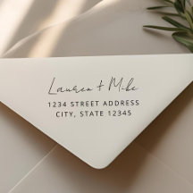 Mariage de script manuel moderne Adresse de retour