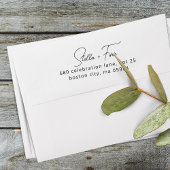 Tampon Auto-encreur Mariage de script moderne Adresse de retour