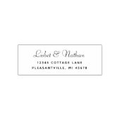 Tampon Auto-encreur Mariage de script moderne Adresse de retour (Design)