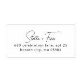 Tampon Auto-encreur Mariage de script moderne Adresse de retour (Design)