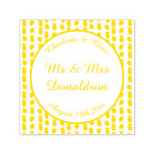 Tampon Auto-encreur Mariage d'été tropical Ananas et Palm Feuille (Design)