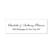 Tampon Auto-encreur Mariage Élégant Script Creative Black White Family (Design)