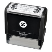 Tampon Auto-encreur Mariage Feuille Tropical Green & Gold Monstera (Produit)