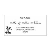 Tampon Auto-encreur Mariage floral rustique intemporel (Design)