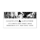 Tampon Auto-encreur Mariage hivernal classique moderne en bois rustiqu (Design)