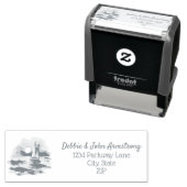 Tampon Auto-encreur Mariage marin de l'aquarelle Sunset Seascape (En situation)