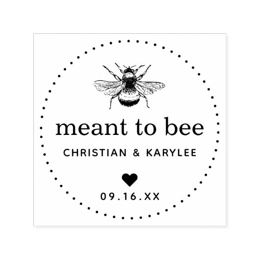 Tampon Auto-encreur Mariage Meant To Bee (Design)