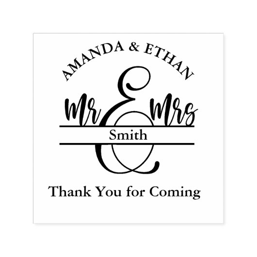 Tampon Auto-encreur Mariage Merci d'être venu (Design)