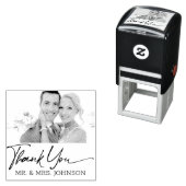 Tampon Auto-encreur Mariage Merci photo (En situation)