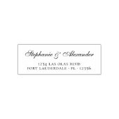 Tampon Auto-encreur Mariage moderne Adresse de retour Script manuscrit (Design)