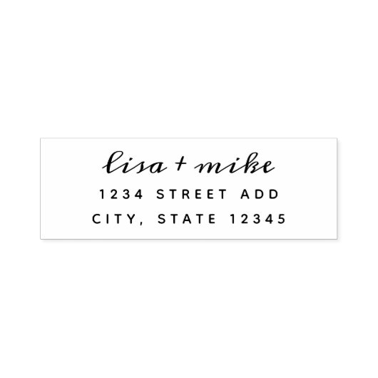 Tampon Auto-encreur Mariage moderne élégant Adresse de retour (Design)