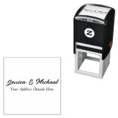 Tampon Auto-encreur Mariage Moderne Élégant Plaque Simple Professionne (En situation)
