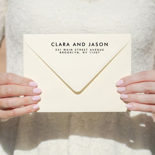 Tampon Auto-encreur Mariage moderne Enregistrer la date Famille Retour