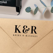 Tampon Auto-encreur Mariage Monogramme Mariage moderne Favoriser