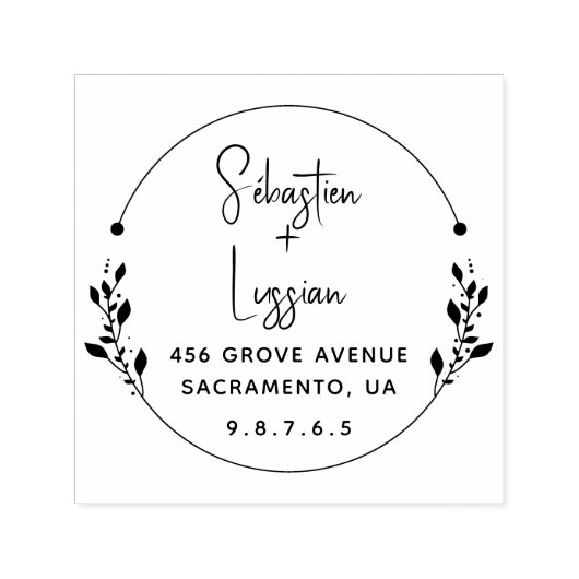 Tampon Auto-encreur Mariage rond (Design)