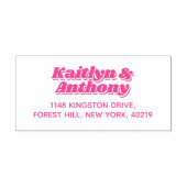 Tampon Auto-encreur mariage Super rétro des années 70 (Design)