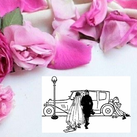 Tampon Auto-encreur Mariés d'époque 1920